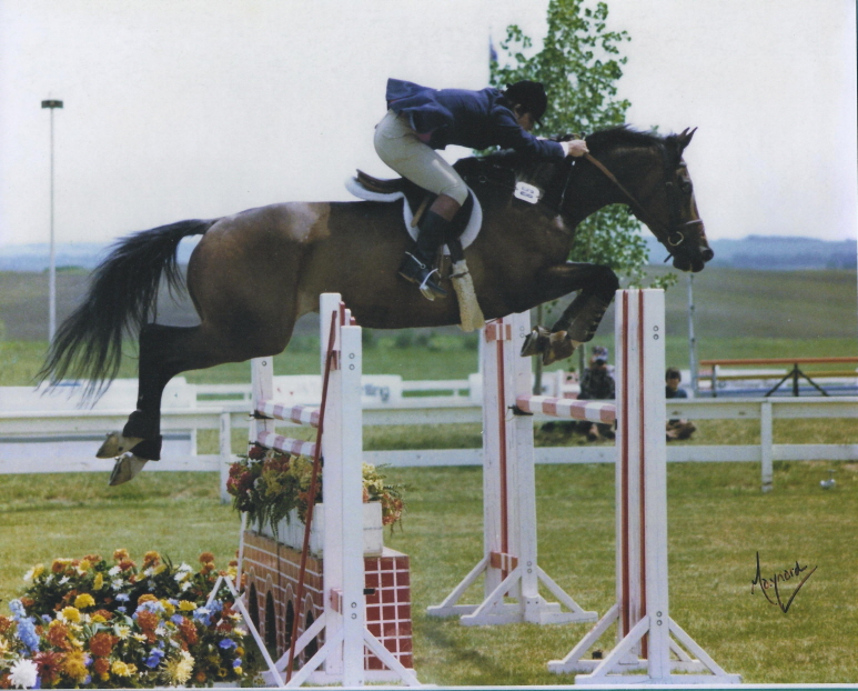 Jonathan Chesler and All Star, Open Jumper International ring Spruce Meadows, Calgary 